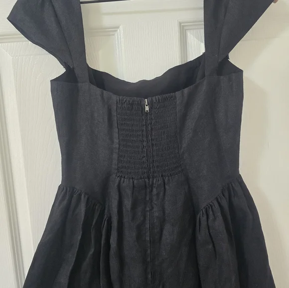 Reformation Oaklyn Linen A Line Mini Dress Size 0 - Picture 8 of 8